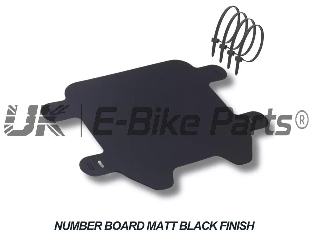 Ebike Number Board Carbon Finish Matt Black for Triple Crown Forks Easy Install with Cable Ties