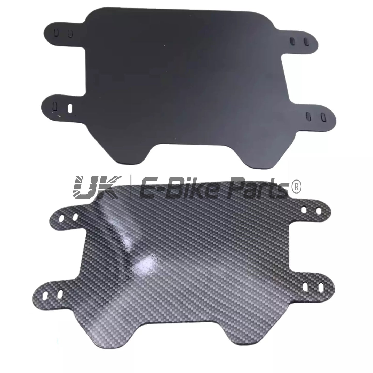 Ebike Number Board Carbon Finish Matt Black for Triple Crown Forks Easy Install with Cable Ties