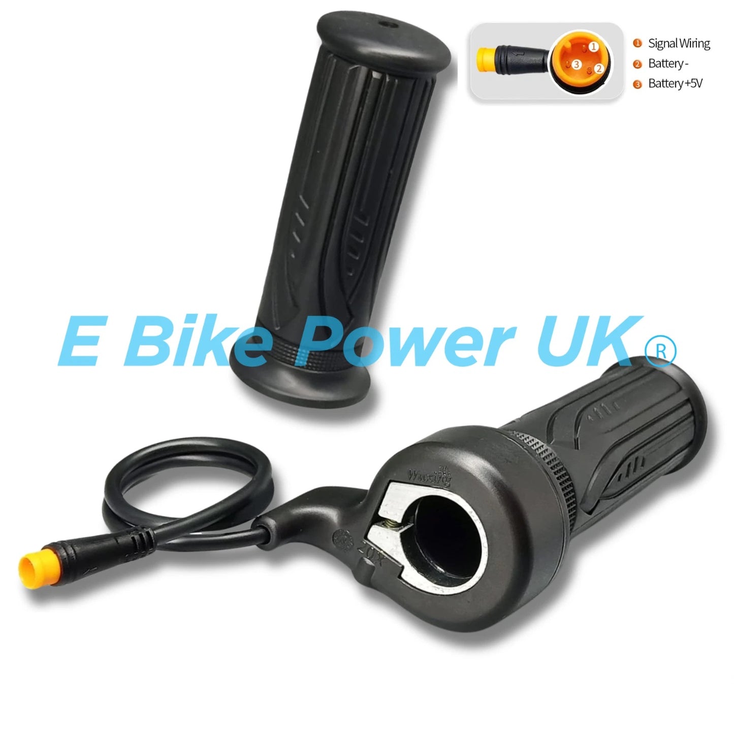 Full Twist Throttle Electric Ebike Right Hand 3 Pin E Bike Grip Twist Throttle