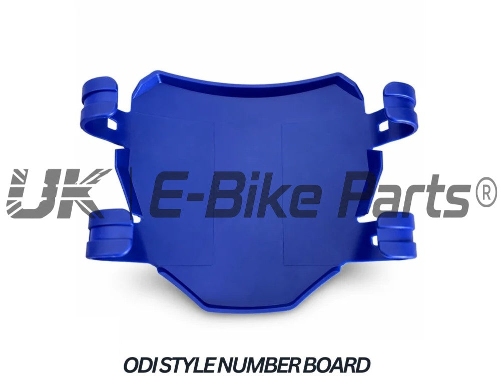 ODI Style Blue Number Board MTB EBike Surron Talaria KKE Fox 35 40 Universal