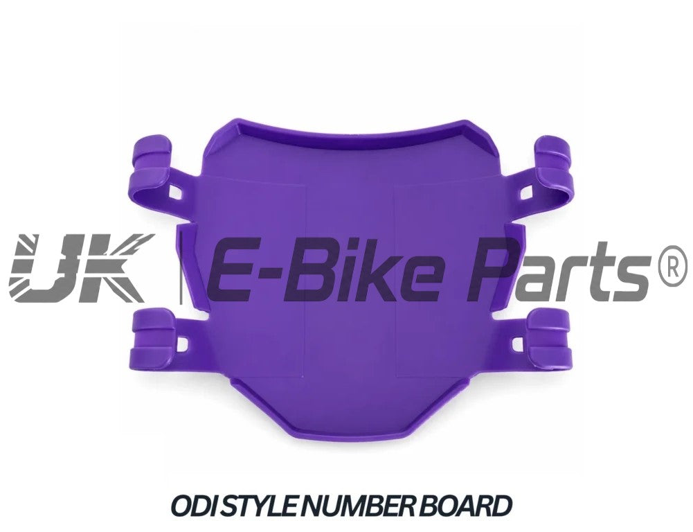 ODI Style Purple Number Board MTB EBike Surron Talaria KKE Fox 35 40 Universal