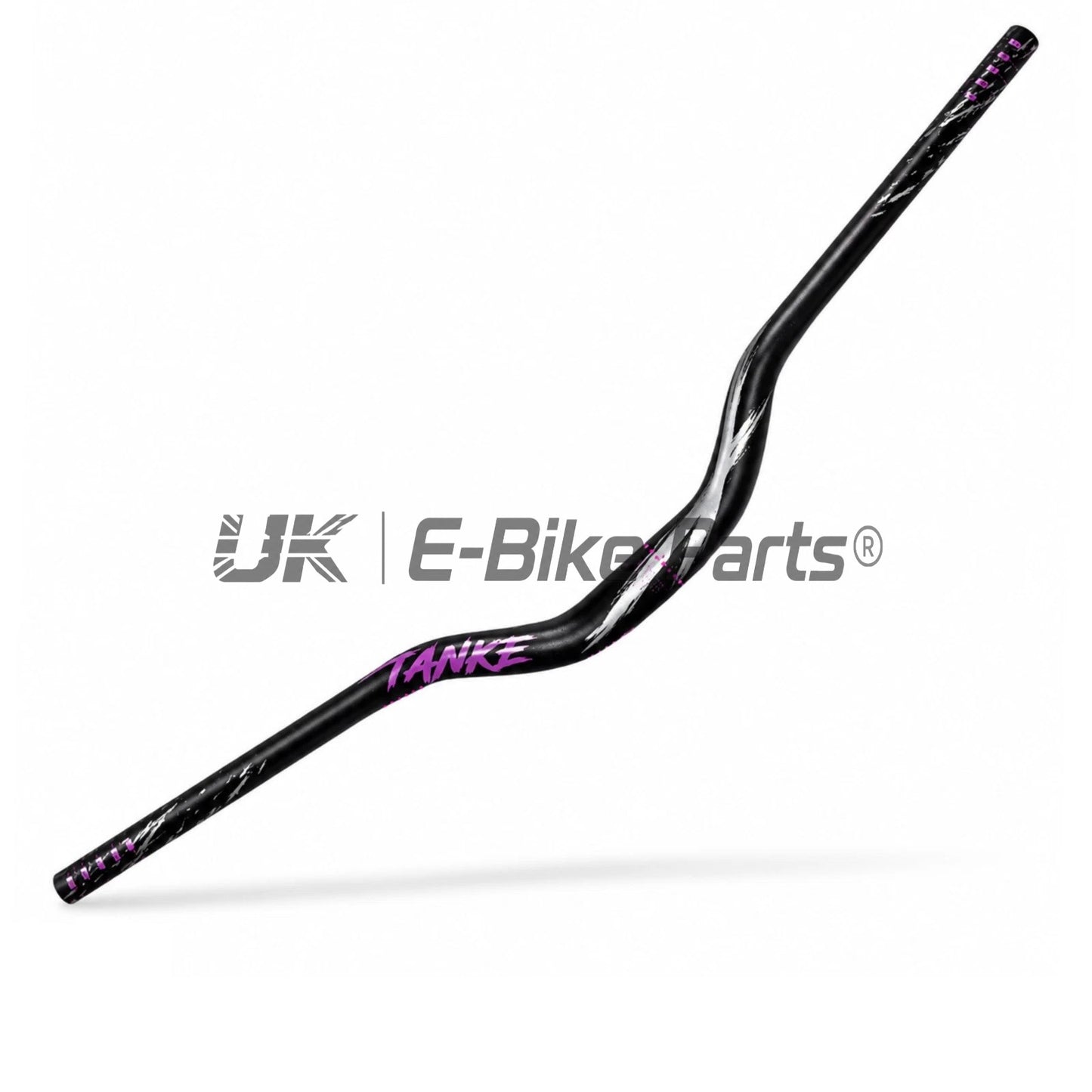 High Rise Handlebar 780mm Wide 55mm Rise 31.8mm Stem E Bike MTB Jump Bike Purple