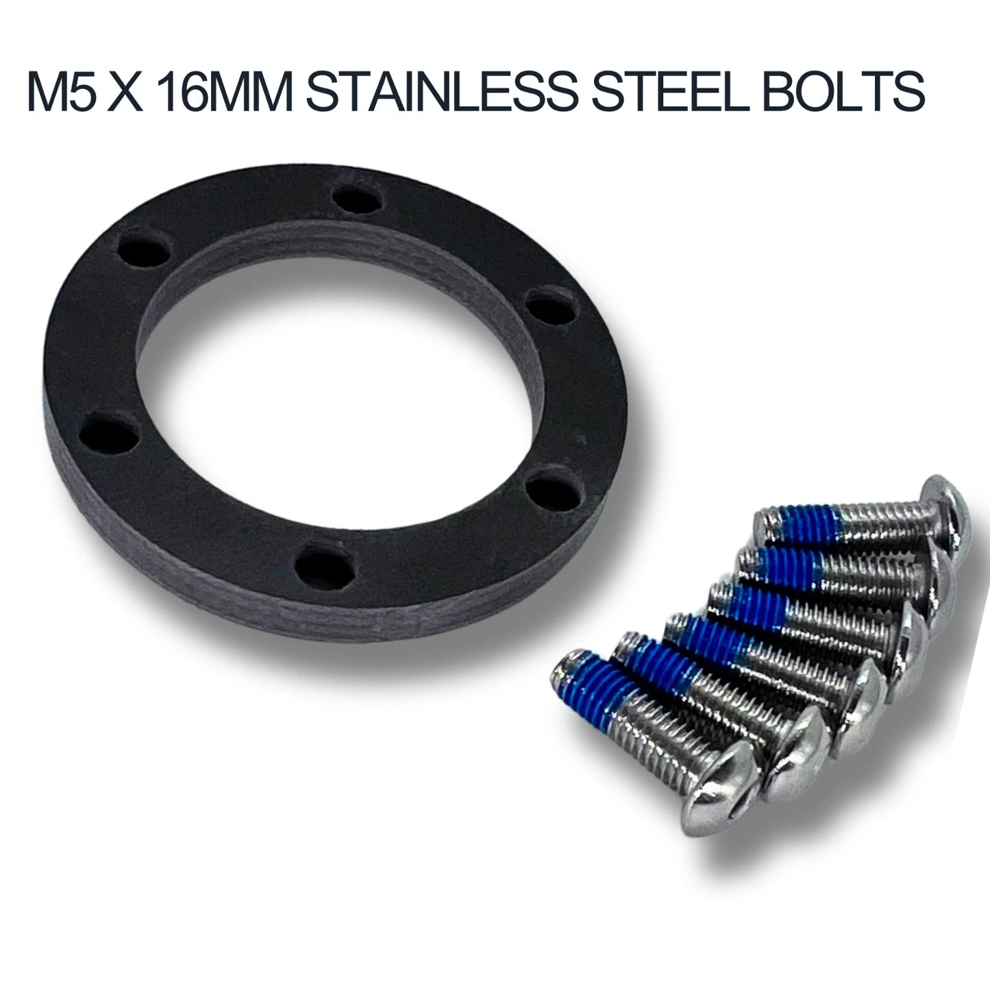 Hub Motor Disc Brake Rotor Spacer 5mm Thick 6 Bolts M5 x 16mm Allen Head Bolts