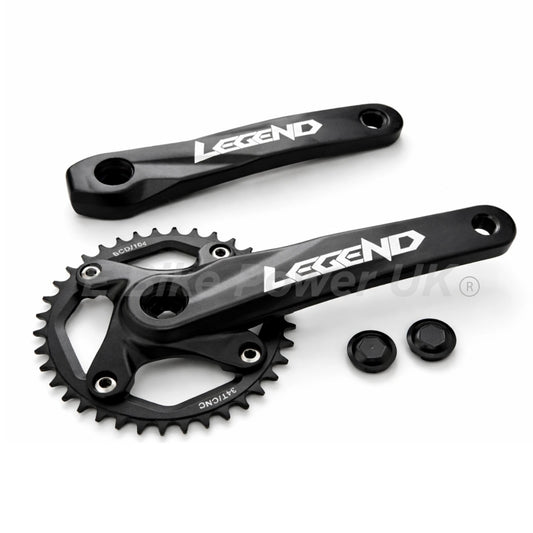 Square Taper Crank Set 170mm 34T 104BCD Aluminium Black MTB E-Bike