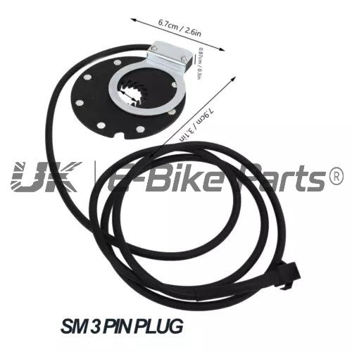 Electric Bike Pedal Assist Cadence Sensor PAS JST SM 3 Pin 8 Magnet EBike Ring.