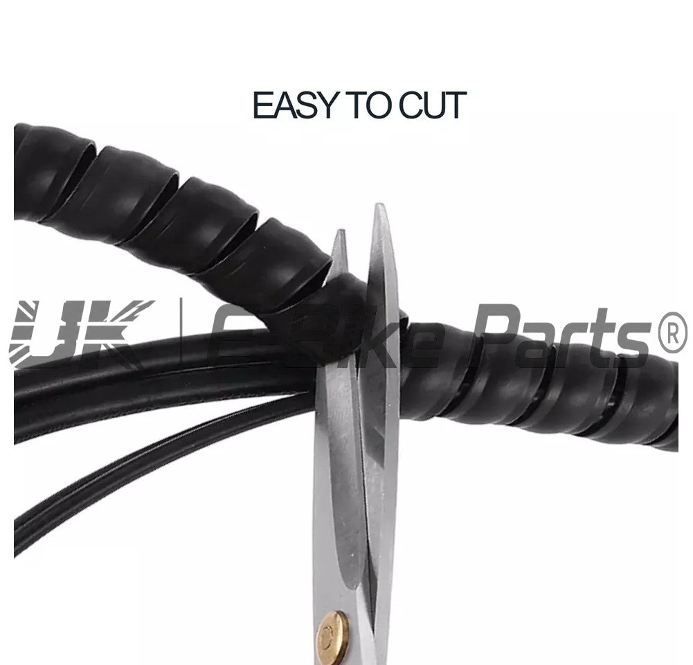 E Bike Spiral Cable Wrap Cable Tidy Management 6 to 15mm Cable 1 Meter Lengths