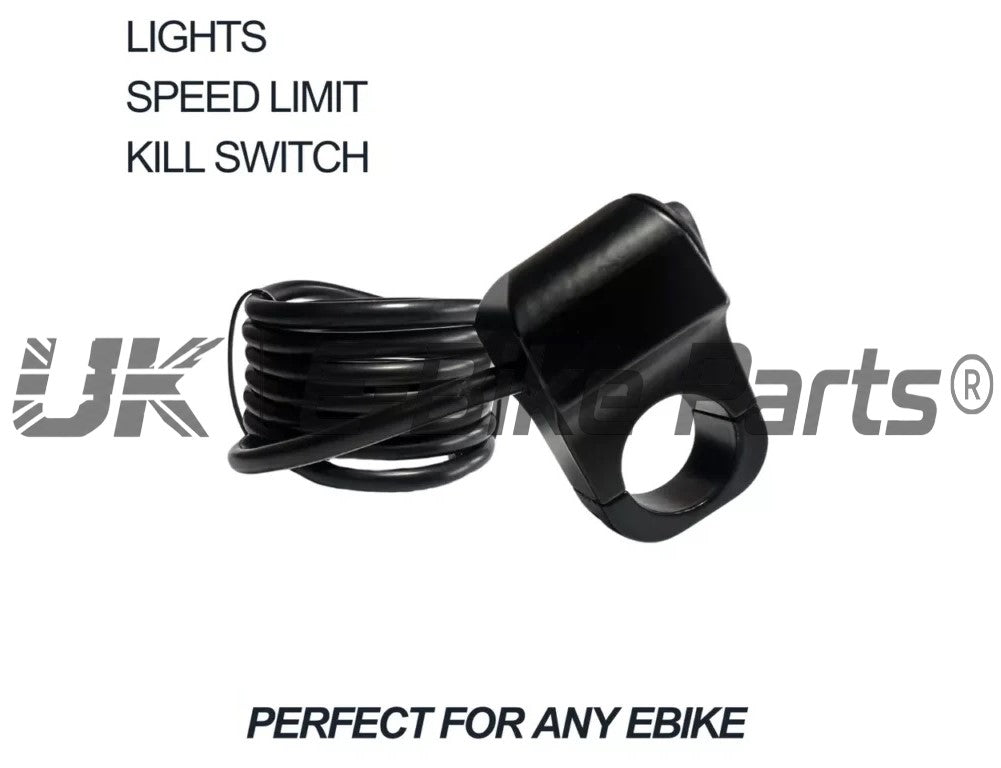 E Bike 2 Way 22MM Handlebar Switch Lights Light Bar LED Universal Motorcycle