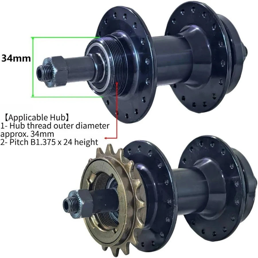 16T Single Speed Freewheel, Suits Shimano ATX, E Bike Hub Motor 250W-1000W-1500W-2000W-3000W-5000W